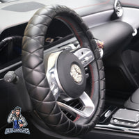 Thumbnail for Steering Wheel Cover - Quilted Leather