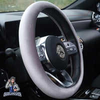 Thumbnail for Steering Wheel Cover - Plain Velvet Gray Fabric