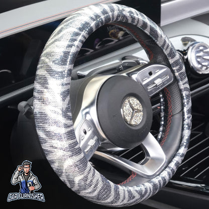 Steering Wheel Cover - Scally Scaled Design Zebra Fabric