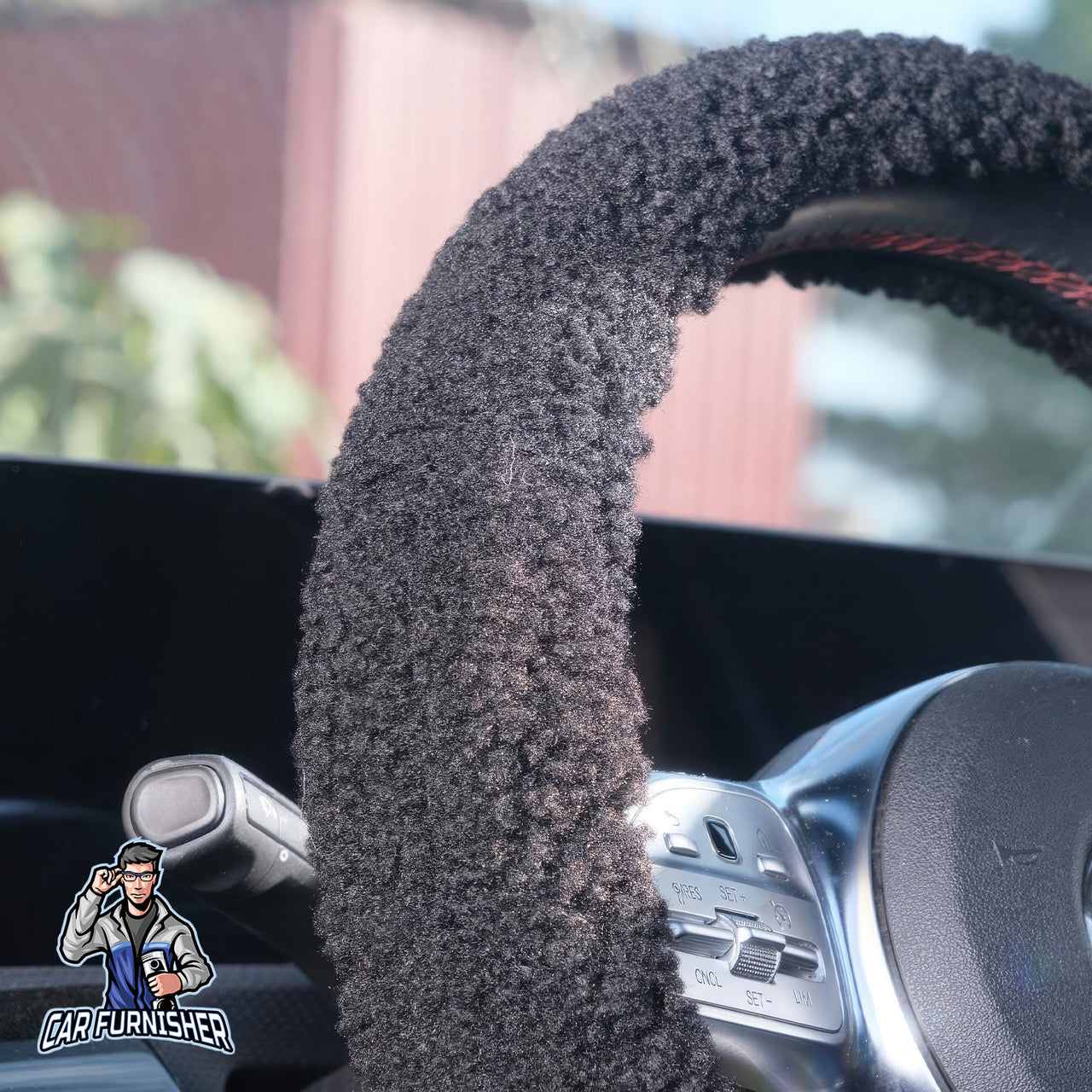 Steering Wheel Cover - Plush Teddy Texture