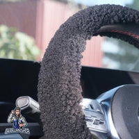 Thumbnail for Steering Wheel Cover - Plush Teddy Texture