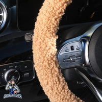 Thumbnail for Steering Wheel Cover - Plush Teddy Texture