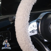 Thumbnail for Steering Wheel Cover - Plush Teddy Texture