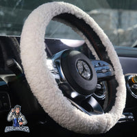 Thumbnail for Steering Wheel Cover - Plush Teddy Texture