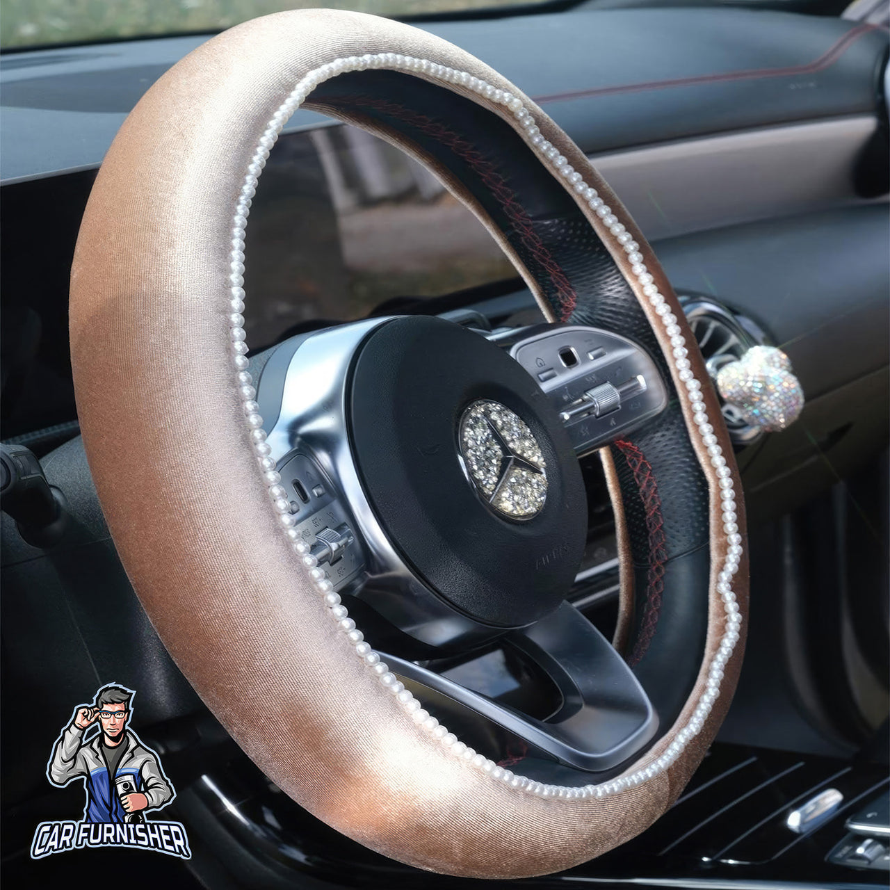 Steering Wheel Cover - Velvet Pearl