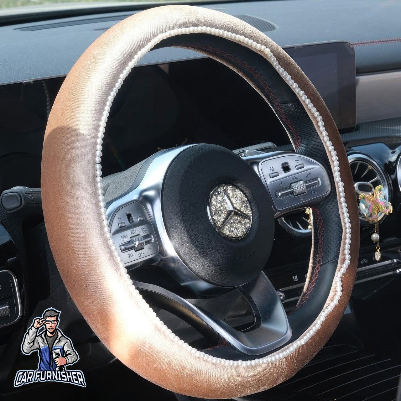 Steering Wheel Cover - Velvet Pearl