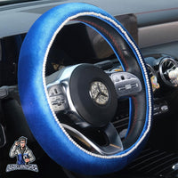 Thumbnail for Steering Wheel Cover - Velvet Pearl Blue Fabric