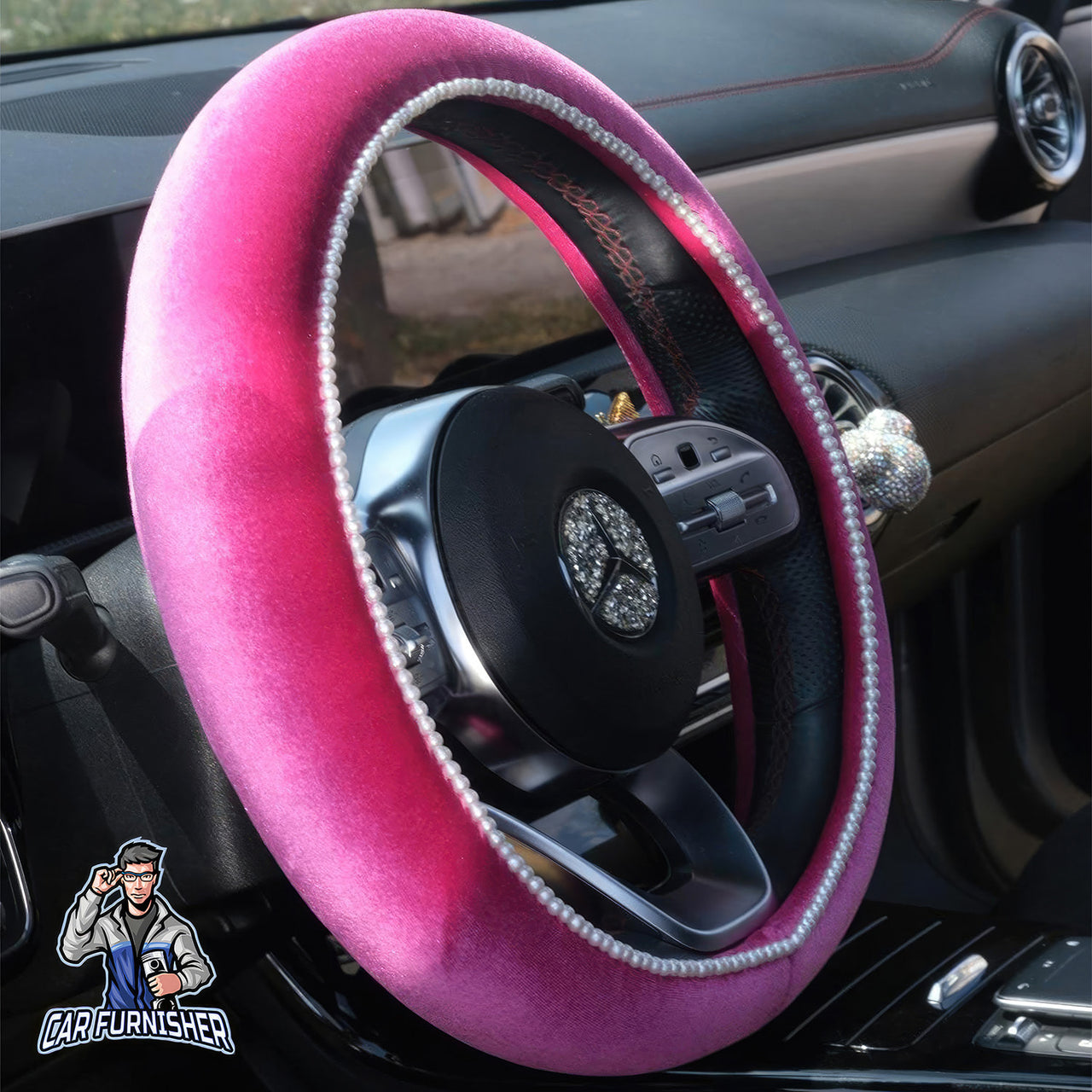 Steering Wheel Cover - Velvet Pearl
