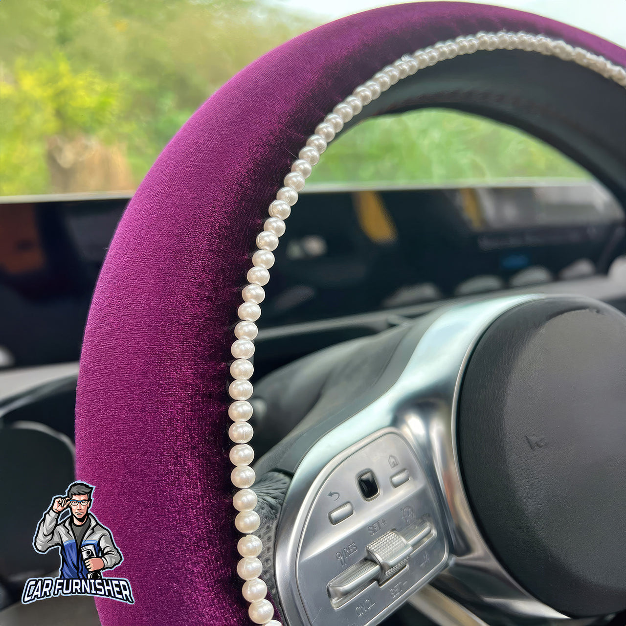 Steering Wheel Cover - Velvet Pearl