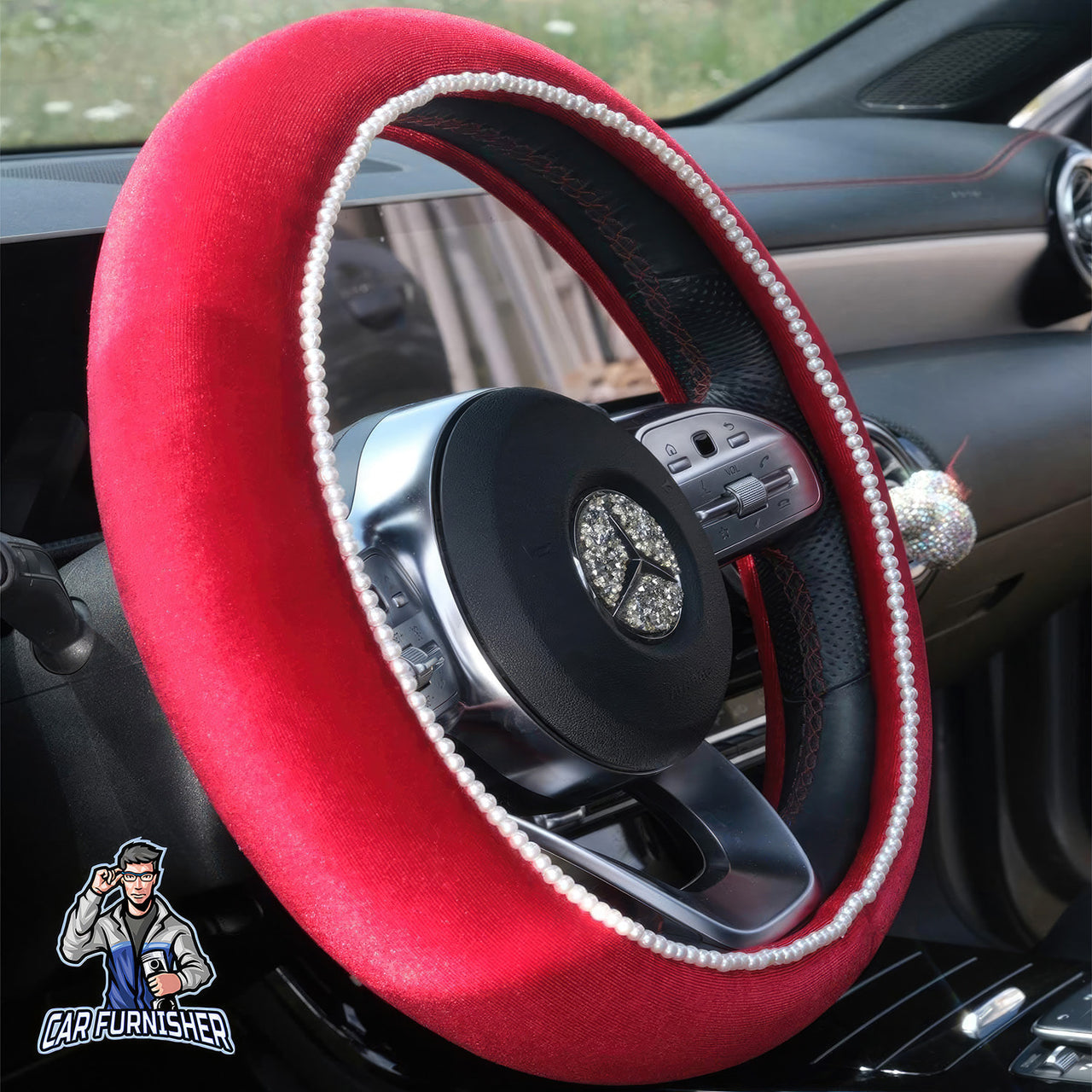 Steering Wheel Cover - Velvet Pearl