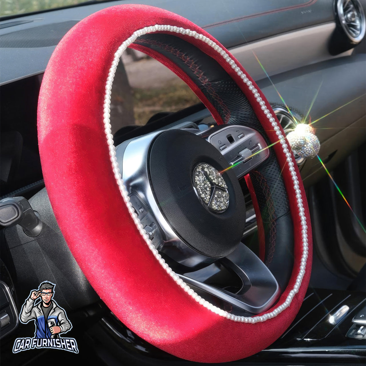Steering Wheel Cover - Velvet Pearl