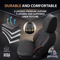 Thumbnail for Nissan Qashqai Seat Covers Throne Design