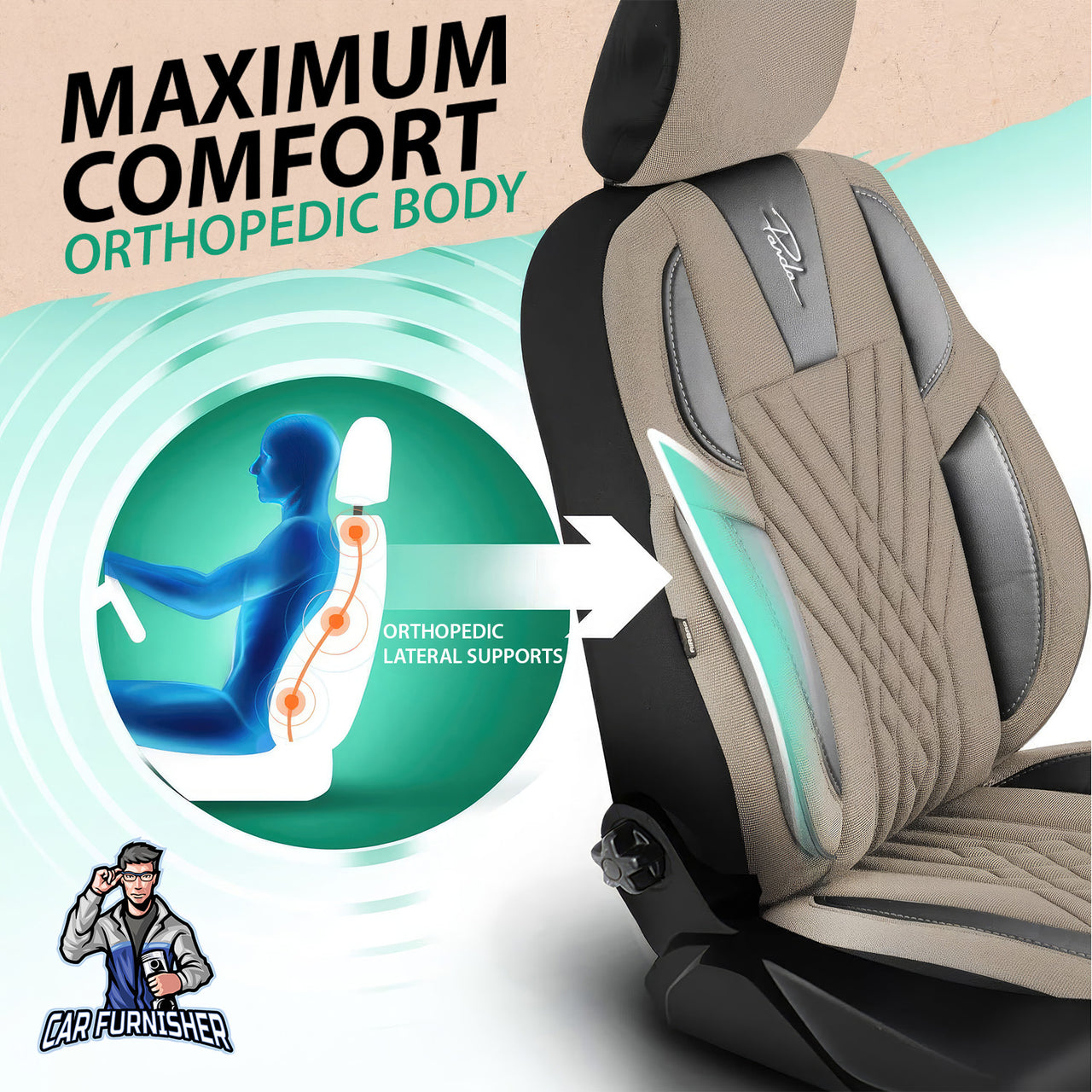 Car Seat Cover Set - Vienna Design