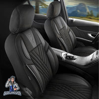 Thumbnail for Skoda Octavia Seat Covers Vienna Design Gray 5 Seats + Headrests (Full Set) Leather & Pique Fabric