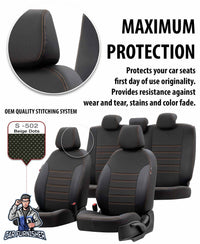 Thumbnail for Fiat Qubo Seat Covers Seat Covers Paris Leather & Jacquard Design