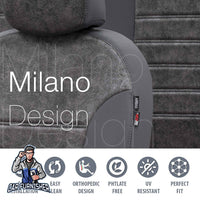 Thumbnail for Tesla Model 3 Seat Cover Milano Suede Design Smoked Black Leather & Suede Fabric