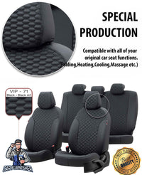 Thumbnail for Scania G Seat Cover Tokyo Leather Design Smoked Front Seats (2 Seats + Handrest + Headrests) Leather