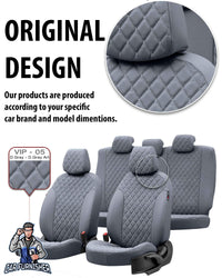 Thumbnail for Man TGS Seat Cover Madrid Leather Design Dark Red Front Seats (2 Seats + Handrest + Headrests) Leather
