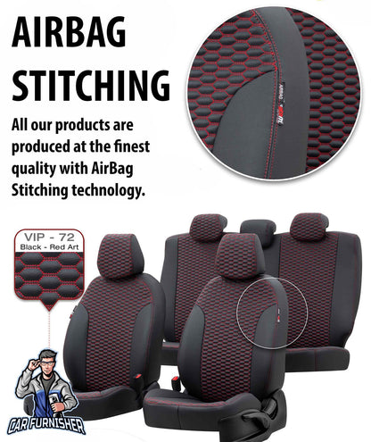 Volkswagen Caddy Seat Cover Tokyo Leather Design Dark Gray Leather