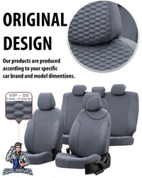 Thumbnail for Volkswagen T-Roc Seat Cover Tokyo Leather Design Dark Gray Leather