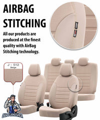 Thumbnail for Volkswagen T-Roc Seat Cover Original Jacquard Design Beige Jacquard Fabric