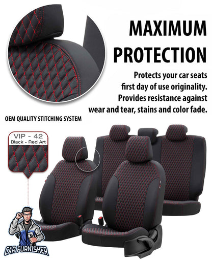 Volkswagen Sharan Seat Cover Amsterdam Leather Design Black Leather