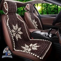 Thumbnail for Real Wood Beaded Car Seat Cover Burgundy Wood