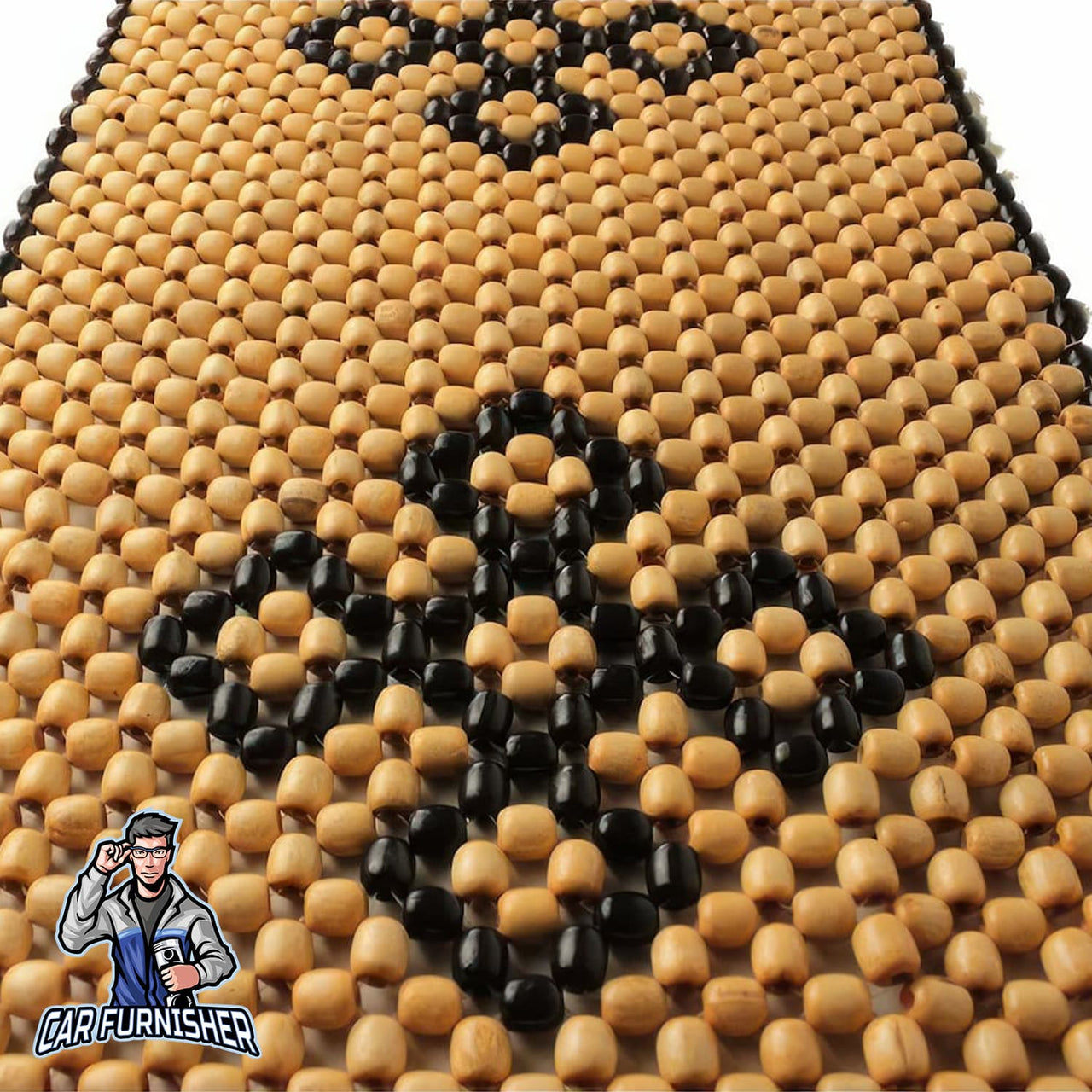 Real Wood Beaded Car Seat Cover