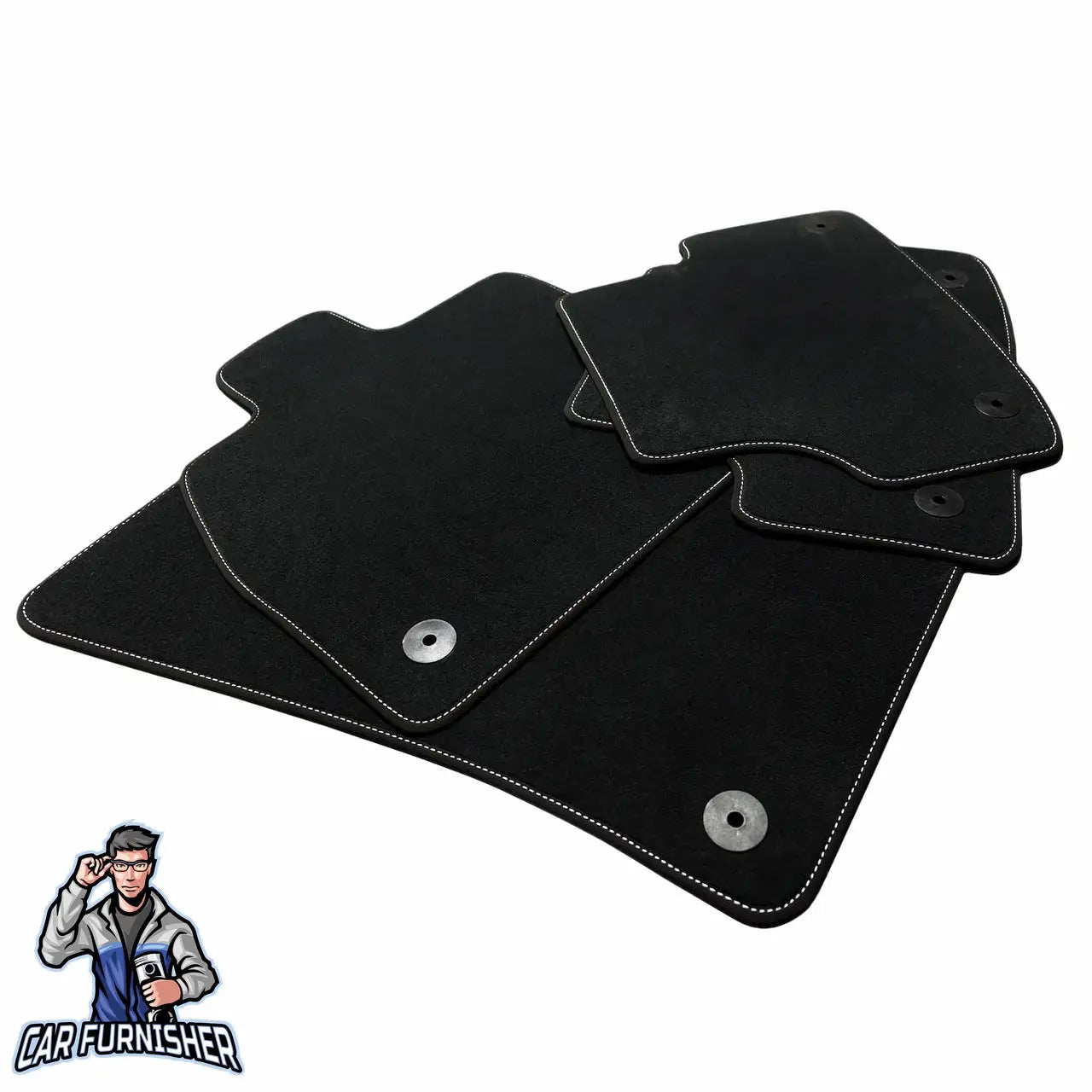 Jaguar X-Type Mats - Custom Fit Carpet & Velour Multi Color Rim
