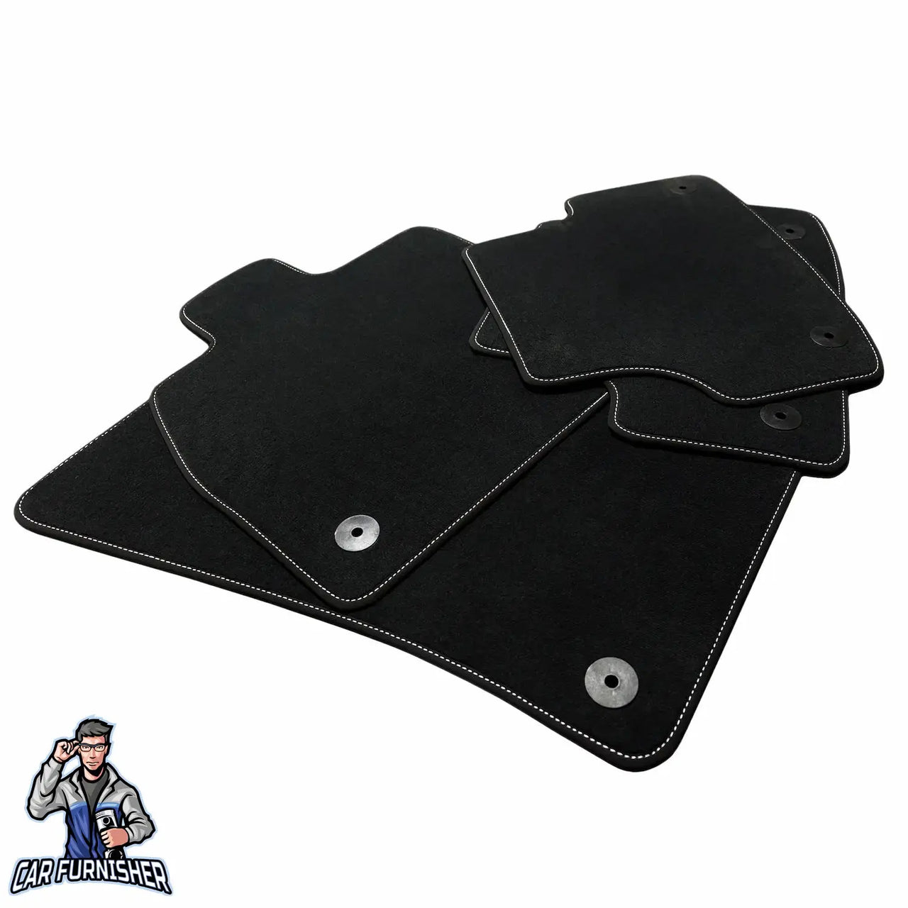 Jaguar X-Type Mats - Custom Fit Carpet & Velour Multi Color Rim