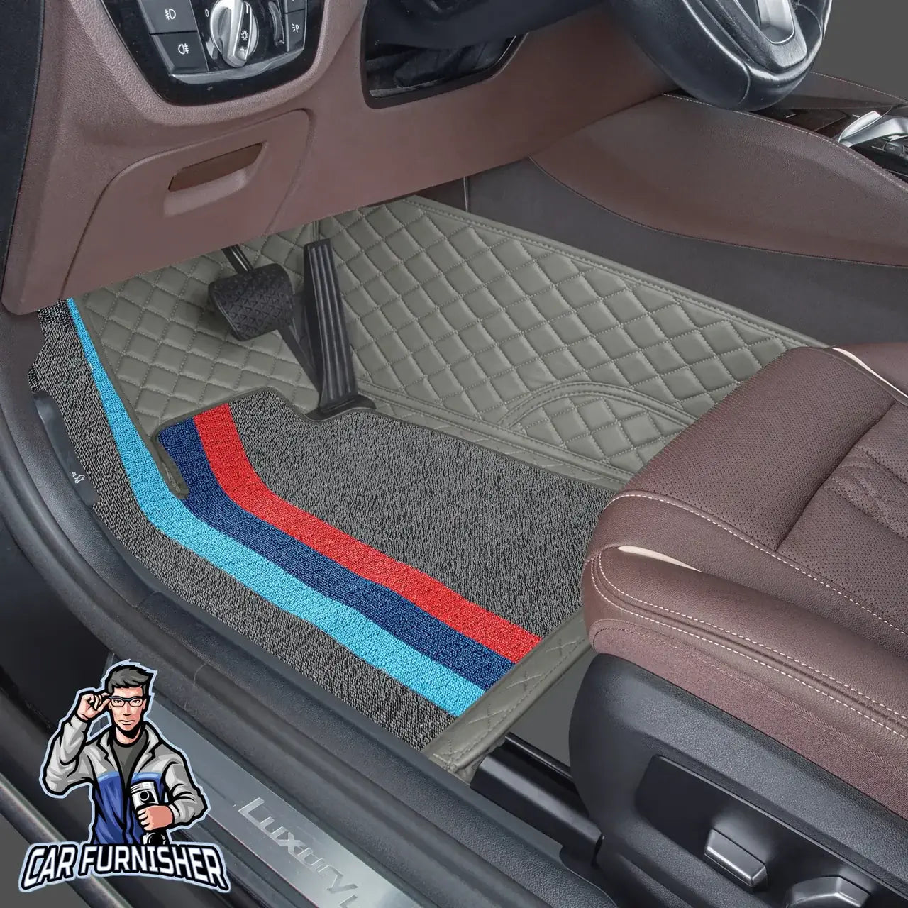 Aston Martin Vantage Mats - 8D Custom Fit Full Floor Coverage Leather & Rug