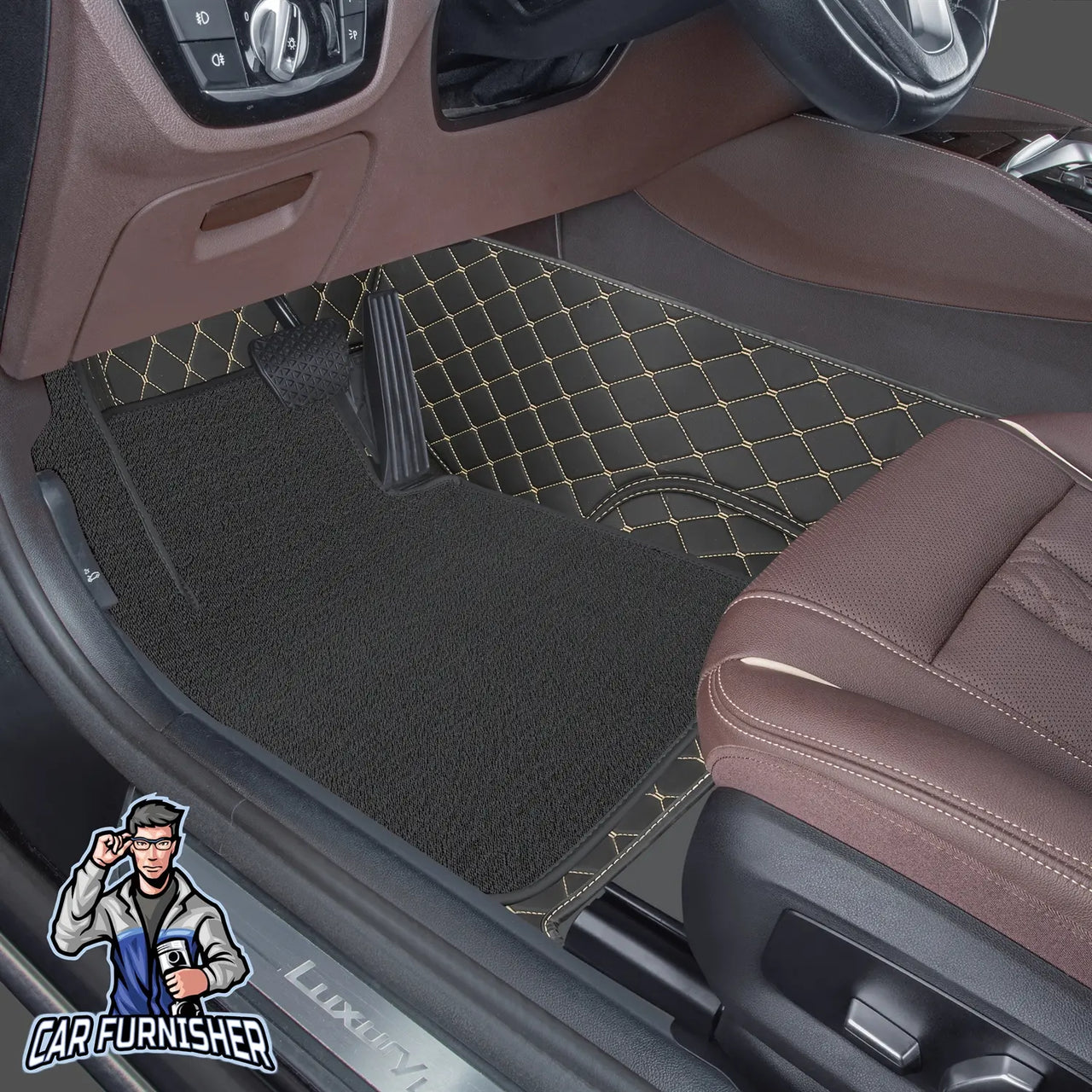 Kia Picanto Mats - 8D Custom Fit Full Floor Coverage Leather & Rug