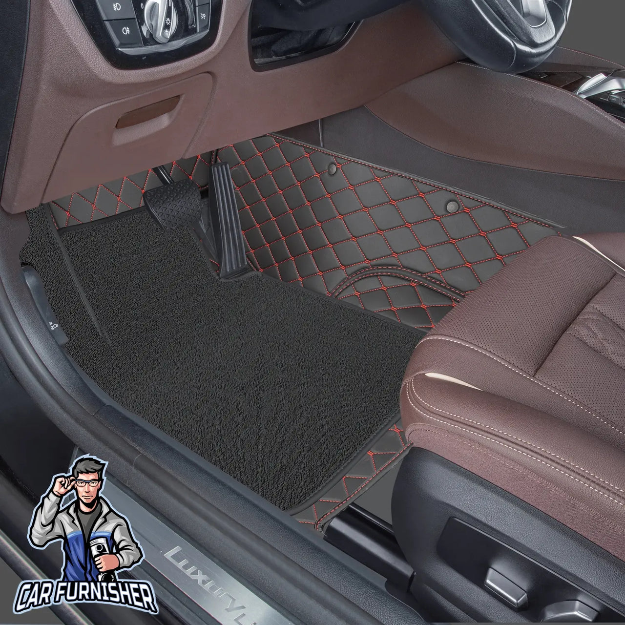 Ford F150 Mats - 8D Custom Fit Full Floor Coverage Leather & Rug