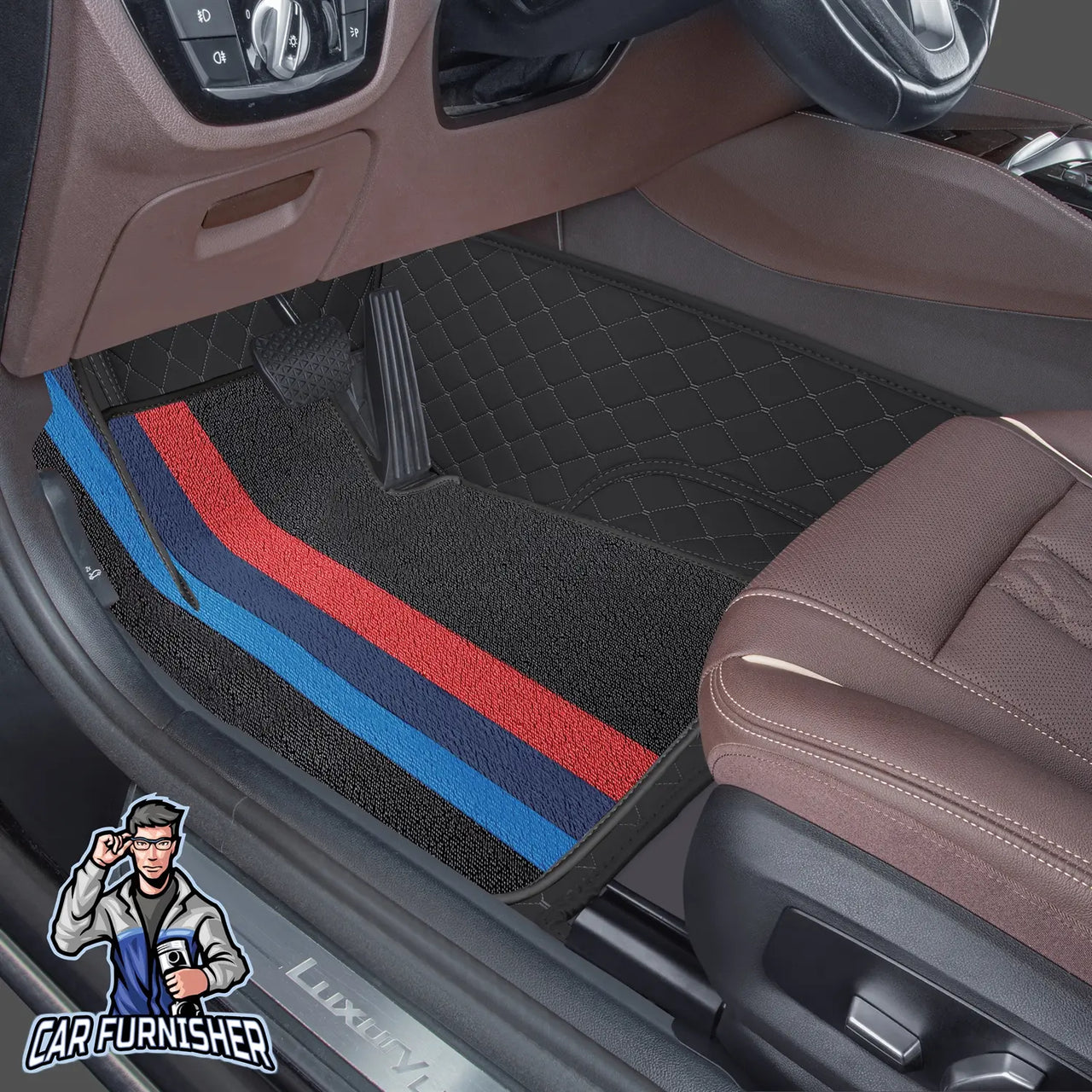 Dodge Charger Mats - 8D Custom Fit Full Floor Coverage Leather & Rug