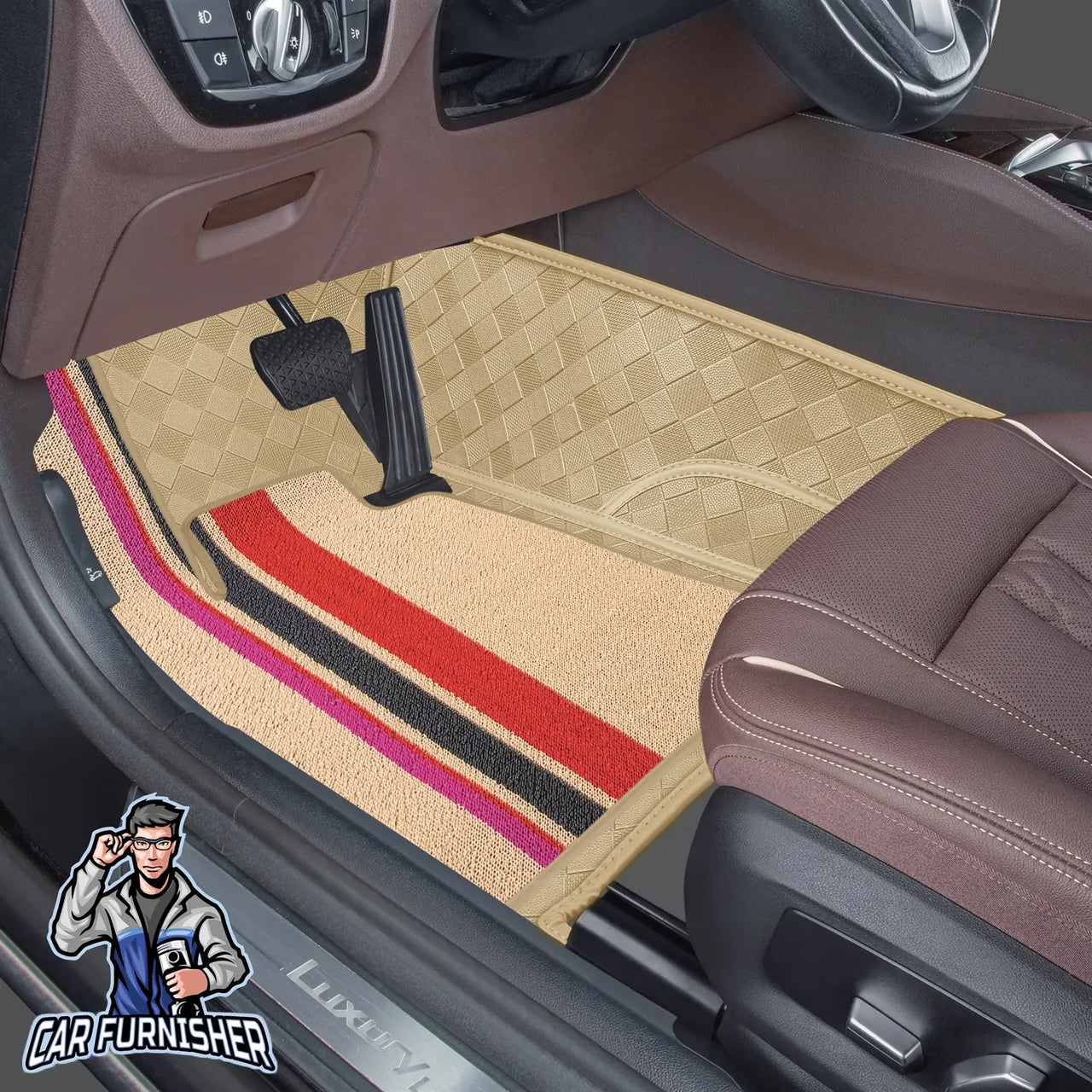 Infiniti FX35 Mats - 8D Custom Fit Full Floor Coverage Leather & Rug