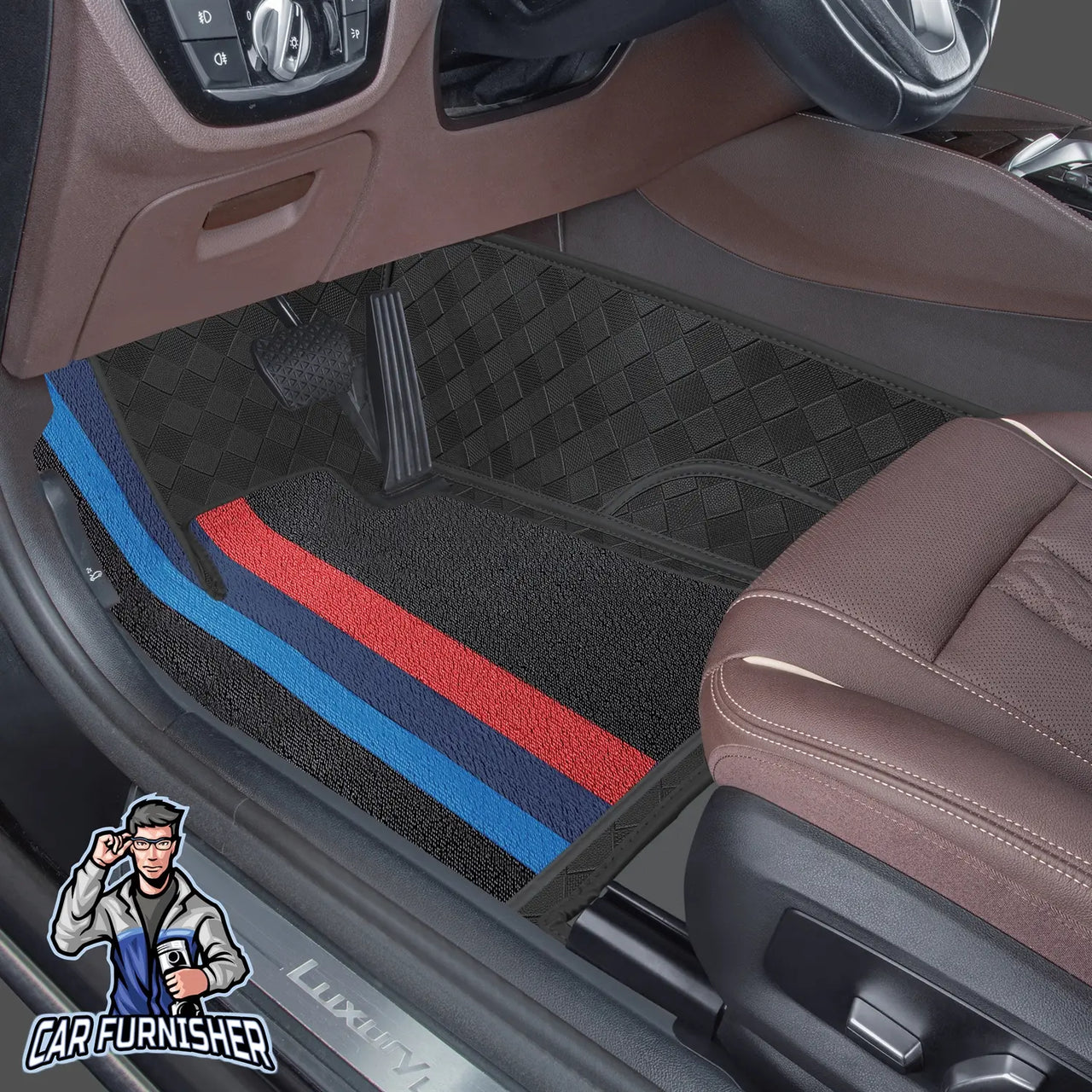 Lamborghini Aventador Mats - 8D Custom Fit Full Floor Coverage Leather & Rug