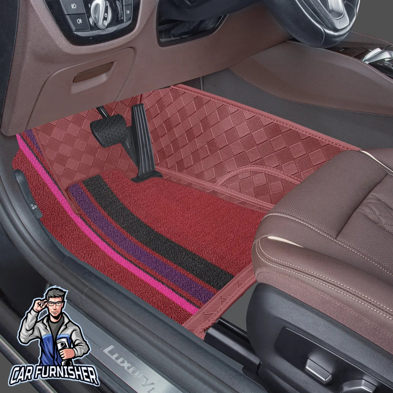 Jeep Commander Mats - 8D Custom Fit Full Floor Coverage Leather & Rug