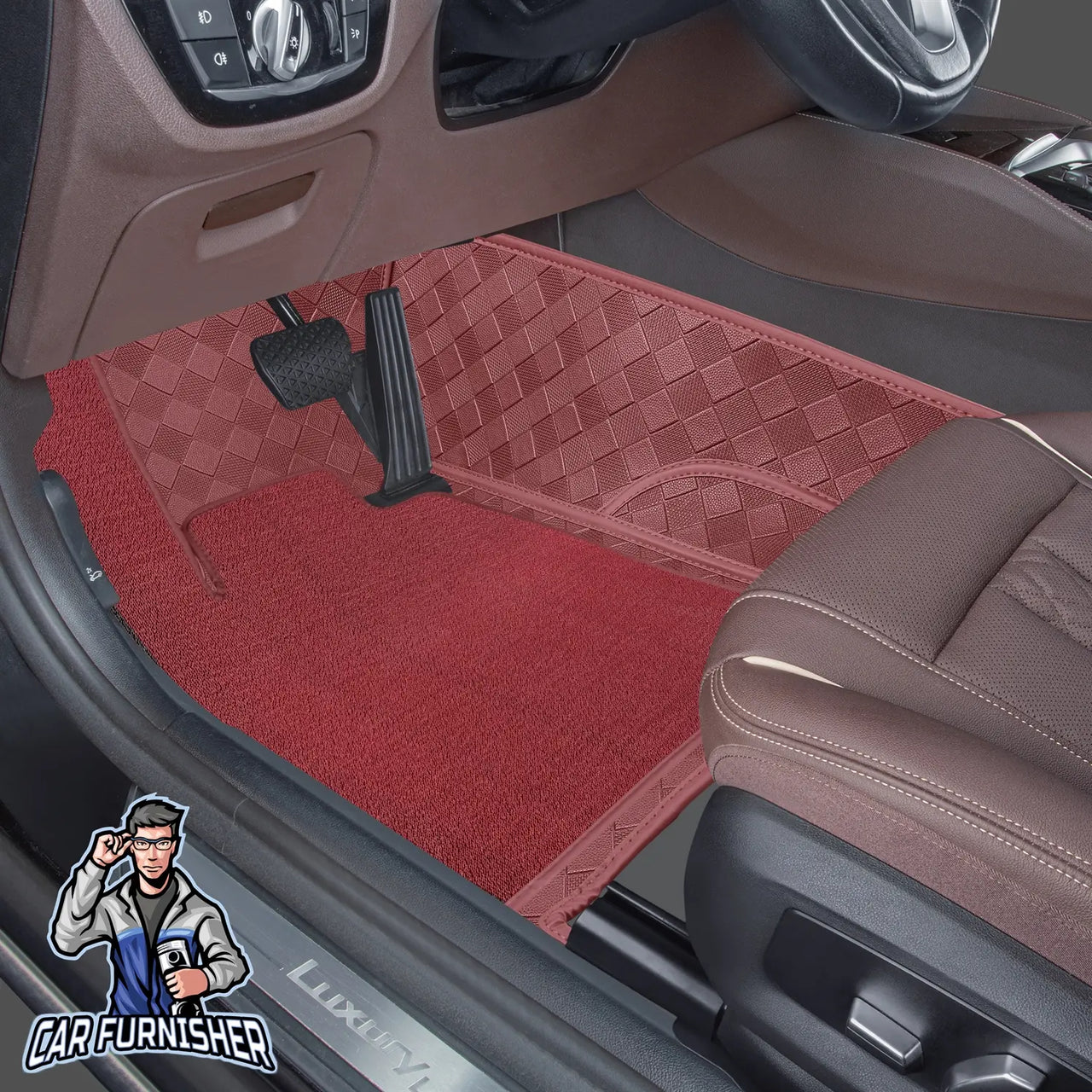 Honda Civic Mats - 8D Custom Fit Full Floor Coverage Leather & Rug