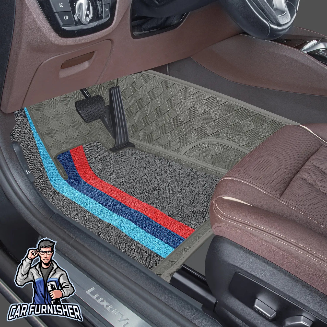 Volkswagen Caddy Mats - 8D Custom Fit Full Floor Coverage Leather & Rug