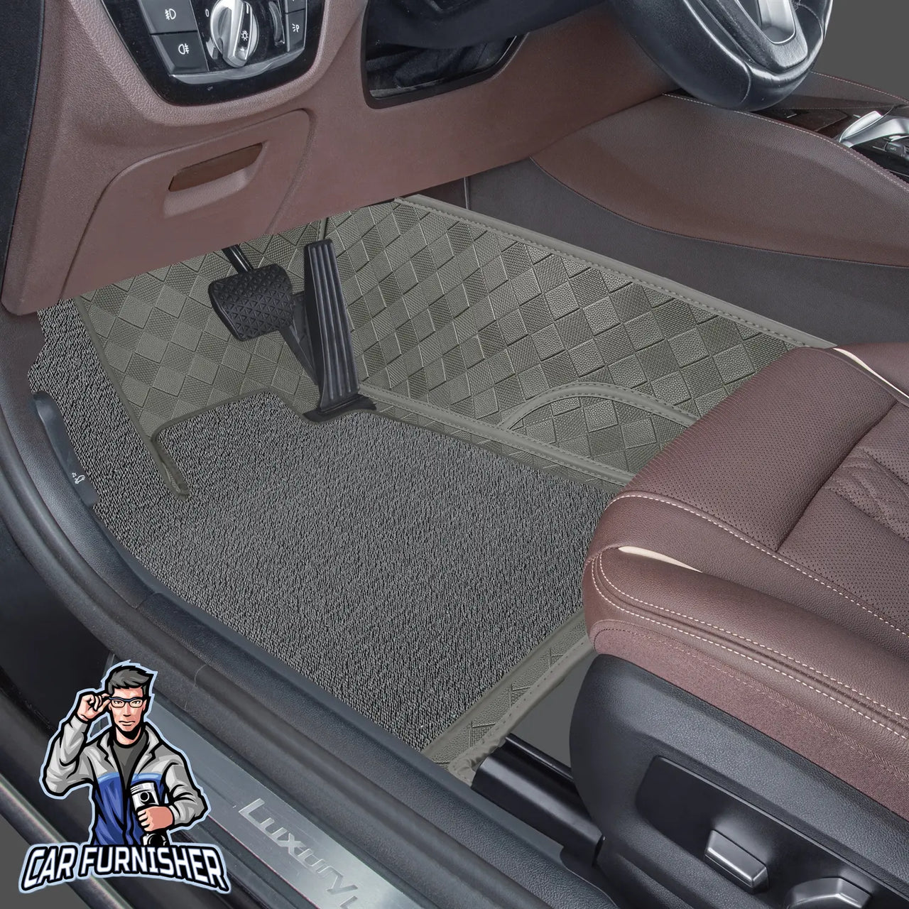 Kia Picanto Mats - 8D Custom Fit Full Floor Coverage Leather & Rug