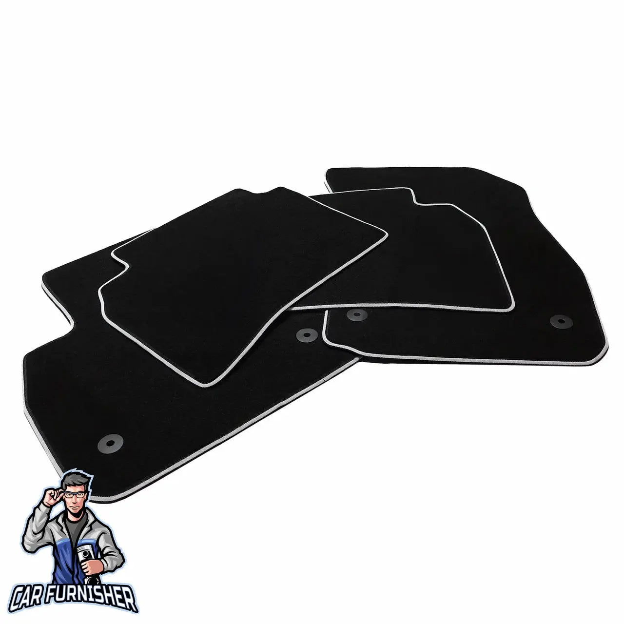 Jaguar X-Type Mats - Custom Fit Carpet & Velour Multi Color Rim