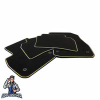 Thumbnail for Maserati Ghibli Mats - Custom Fit Carpet & Velour Multi Color Rim