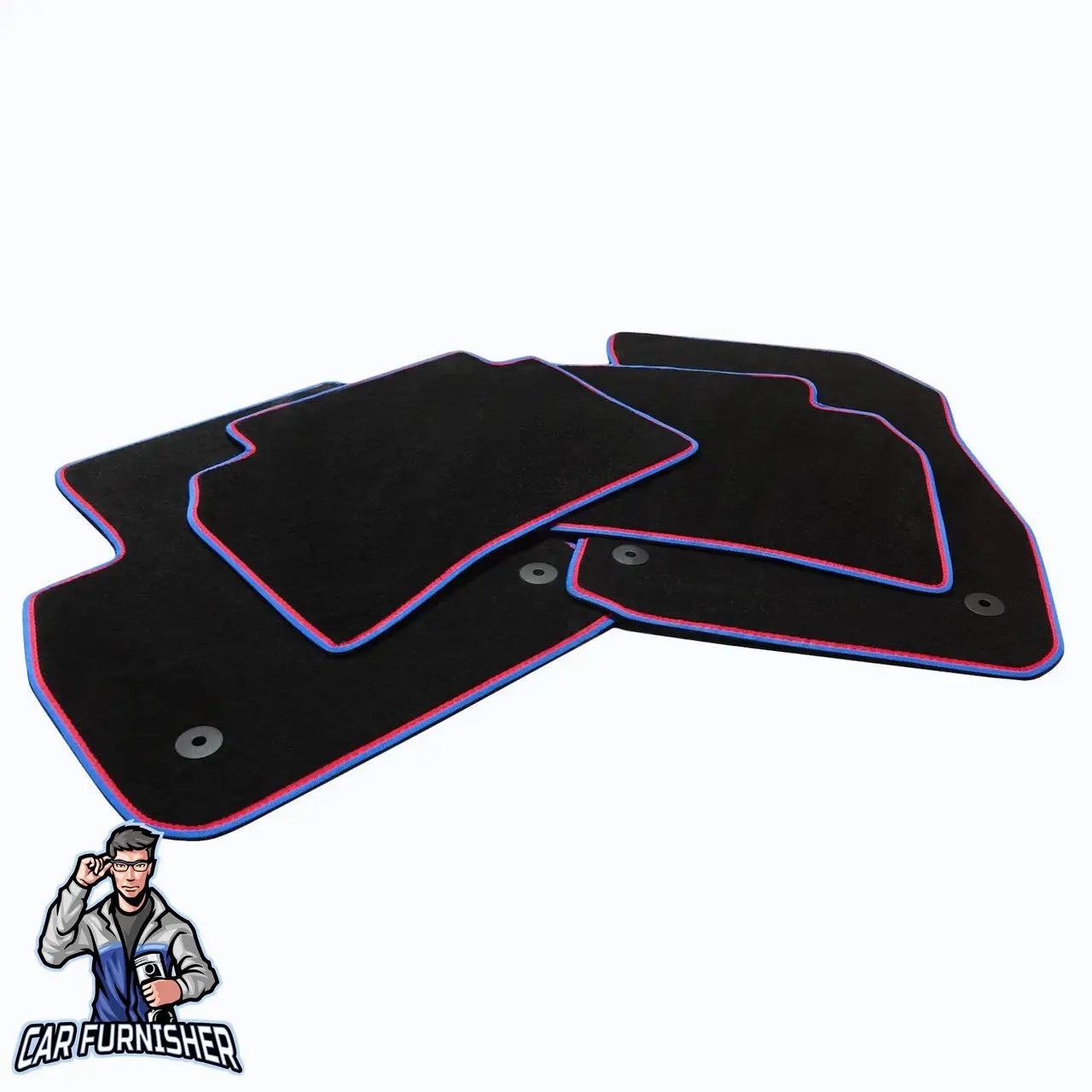 Lincoln Town Car Mats - Custom Fit Carpet & Velour Multi Color Rim