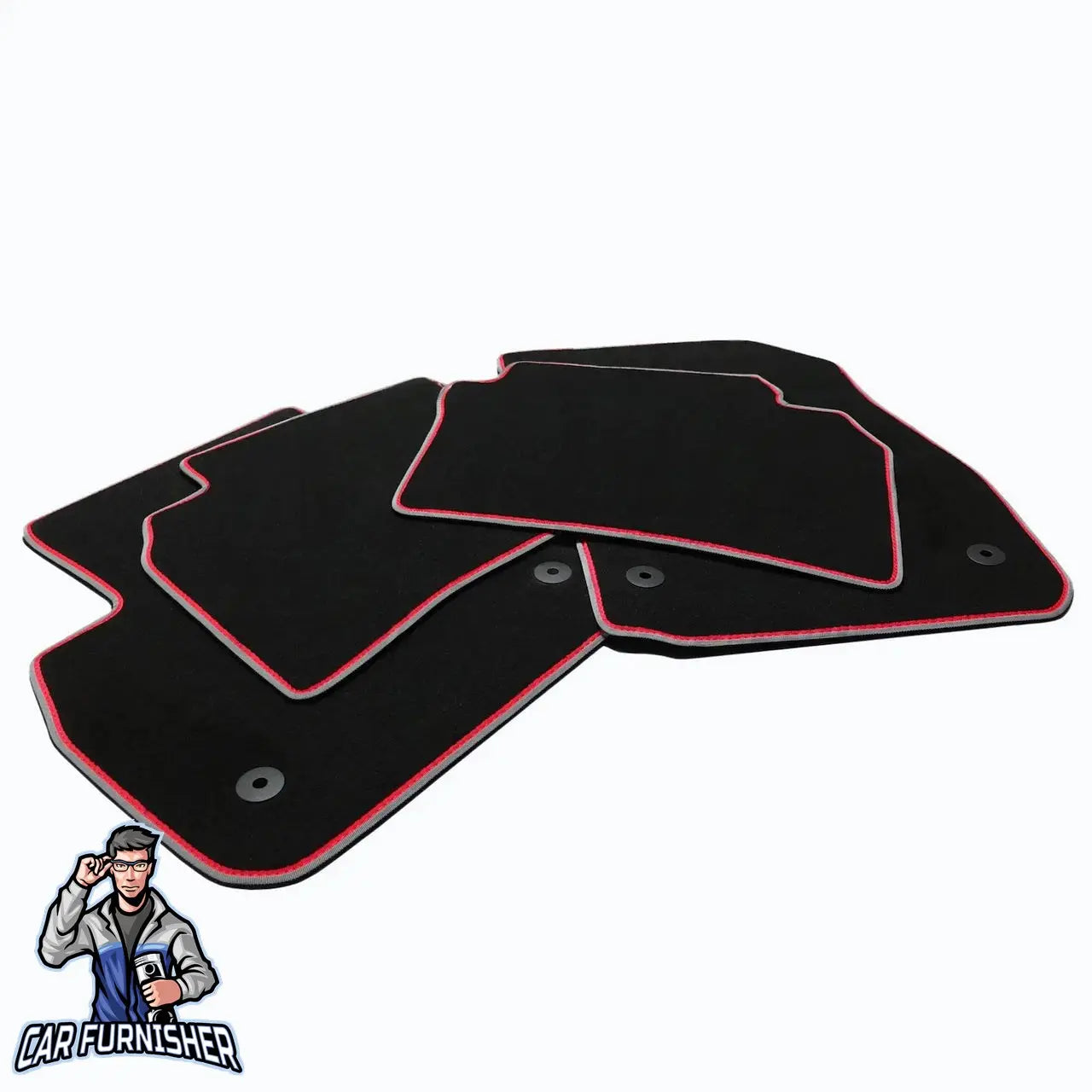 Jaguar X-Type Mats - Custom Fit Carpet & Velour Multi Color Rim