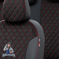 Thumbnail for Volkswagen ID.4 Seat Cover Camouflage Waterproof Design Dark Red Leather & Foal Feather