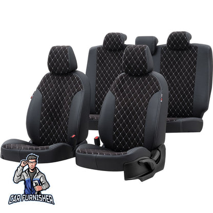 Iveco Eurocargo Seat Cover Camouflage Waterproof Design Dark Gray Leather & Foal Feather