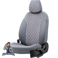 Thumbnail for Man TGS Seat Cover Madrid Foal Feather Design Smoked Front Seats (2 Seats + Handrest + Headrests) Leather & Foal Feather