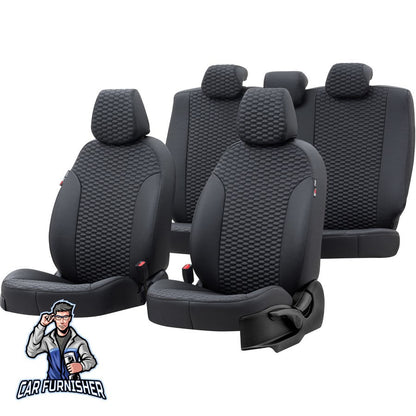 Peugeot 108 Seat Cover Tokyo Leather Design Black Leather