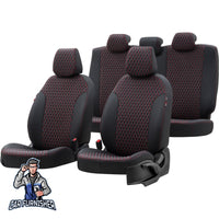 Thumbnail for Volkswagen Tiguan Seat Cover Amsterdam Leather Design Red Leather