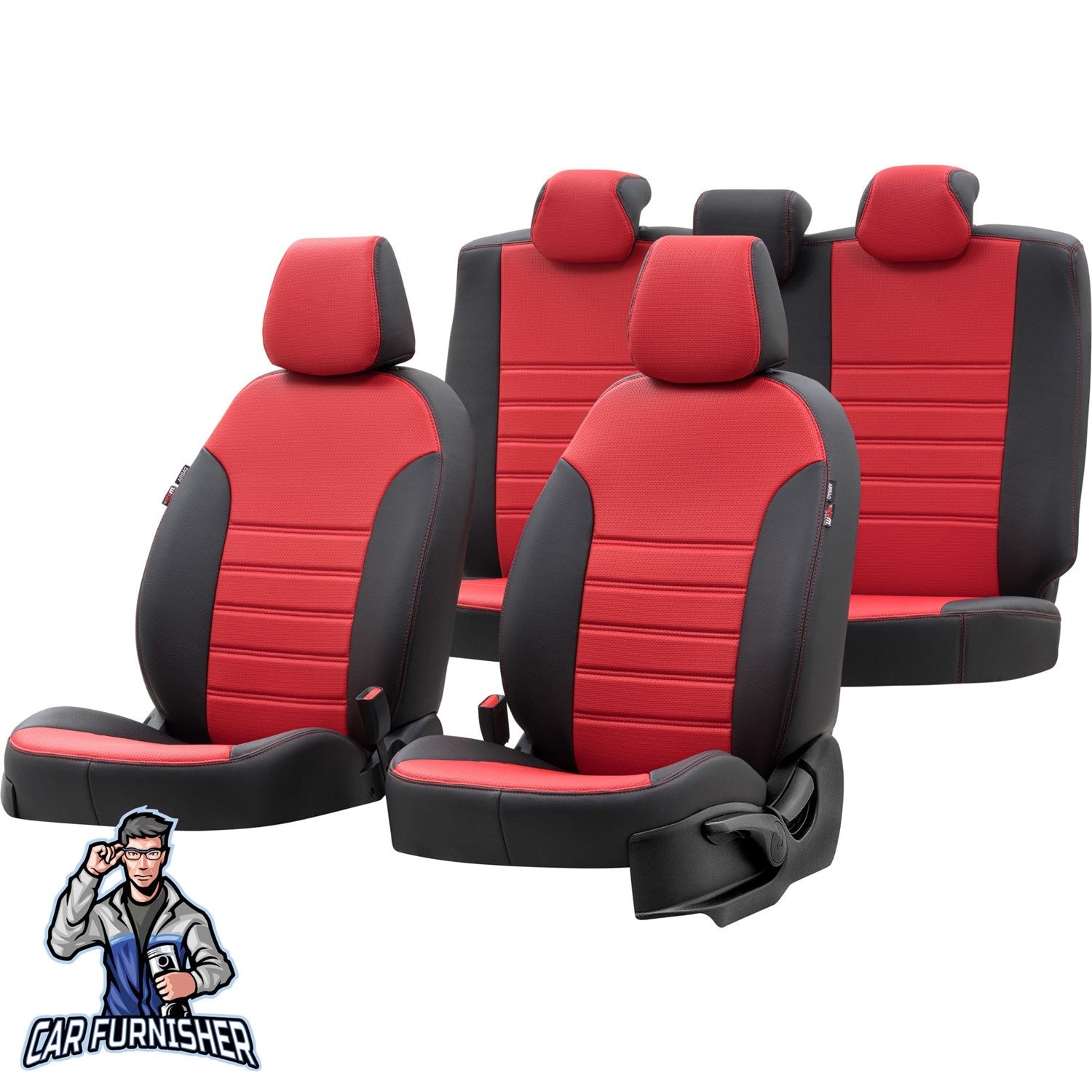 Volvo XC40 Seat Cover New York Leather Design Red Leather